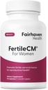 Fairhaven Health FertileCM Fertility Supplement for Women, Capsules - Fertile Cervical Mucus, Ovulation Cycle, Includes L-Arginine, N-Acetyl-Cysteine, Grape Seed Extract and Vitamin C - 90 Capsules