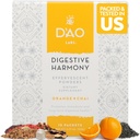 D'AO Labs Digestive Harmony - Organic Digestive Enzymes - Traditional Chinese Herbs & Chai Powder - Orange-Chai Flavor - Preserve Harmony Decoction (Bao He Wan) - 15 Individual Servings