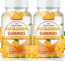 softbear Potassium Citrate 1000mg, Sugar Free Potassium Gummies for Adults Support Leg Cramps &amp; Muscle Health High Potency Potassium Supplement Gummies Orange Flavor 120 Count