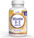 Vitamin D3 & K2. 90 Natural Cherry Chewable Vegetable Tablets. 2-in-1 Support Vitamin Dietary Supplement. Promotes Essential Bone & Immune Health. No Sugar Added.