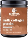 Zammex Multi Collagen Protein Powder, Type I & III & V & X, Hydrolyzed Collagen Peptides for Women & Men, Supports Hair and Skin, Gut Health, 41 Servings, Chocolate