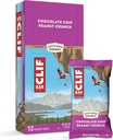Clif Bars - Energy Bars - Chocolate Chip Peanut Crunch - Made with Organic Oats - Plant Based Food - Vegetarian - Kosher (2.4 Ounce Protein Bars, 12 Count)