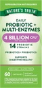 Nature's Truth Probiotics with Enzymes | 60 Capsules | for Men and Women | Non-GMO & Gluten Free Digestive Health Supplement