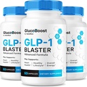 (3 Pack) GlucoBoost Capsules, Official GlucoBoost GLP-1 Booster, All Natural Formula to Maintain Stable Healthy Levels, Premium Blood Support Vitamins, Gluco Boost Review (180 Capsules)