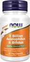 NOW Foods Supplements, 8 Billion Acidophilus & Bifidus, Dairy, Soy and Gluten Free, Strain Verified, 60 Veg Capsules