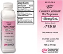 Calcium Carbonate Oral Suspension 1250mg/5 ml - 16 Oz.