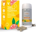 Vegan Vitamin C Supplements — VIT C + Citrus Bioflavonoids — Vitamins and Health Supplements — Daily Supplements (60 Capsules) — Vitamin C 500mg Capsules — Antioxidants Supplement