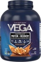 Vega Sport Vegan Protein Powder + Recovery - 30g Plant Based Protein per Serving, Peanut Butter, 45 Servings, 5g BCAAs, Probiotics, NSF Certified, for Shakes & Smoothies, 4.2lbs (Packaging May Vary)