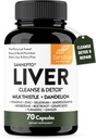 Sandhu's Liver Cleanse Detox & Repair Support | 70 Capsules (Pack of 1) | Herbal Supplement for Liver Health | Milk Thistle Dandelion Root Andrographis with 8 Minerals