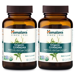 Himalaya Organic Gymnema Sylvestre - Herbal Glucose Metabolism Support - USDA Organic, Non-GMO, Vegan, Gluten Free, 700 mg, 60 Caplets (Pack of 2)