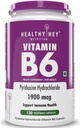 Vitamin B6 Pyridoxine -120 Veg. Capsules.