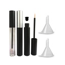 3 Pieces 5ml Empty Eyeliner Tubes Refillable Eyelash Growth Liquid Bottle Plastic Eyeliner Vials Tube with Brush Eyelash Growth Oil Mascara Tube for Cosmetics Come with 2 Mini Palstic Funnels