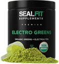SEALFIT ElectroGreens - USDA Organic Greens Superfood + Electrolytes Powder. 25+ Superfoods for Energy and Hydration. Super Green Juice and Electrolyte Powder Inspired by Former Navy Seal Mark Divine