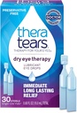 TheraTears Dry Eye Therapy Lubricating Eye Drops for Dry Eyes, Preservative Free eye drops, 30 Single-Use Vials