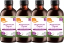 Zahler Magnesium Liquid Super-Strength Magnesium Muscle Calming Support, 4 FL OZ. Unflavored. (4 Pack)