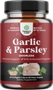 Concentrated Odorless Garlic Softgels - Parsley Extract & Aged Garlic Supplements - Parsley Softgels for Gut Support - 60 Ct