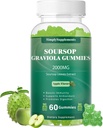 Soursop Graviola Gummies, Organic Soursop Leaves Extract 2000mg for Antioxidant, Immune Support & Digestive Promotion, Vegan - Green Apple Flavor - 60 Gummies