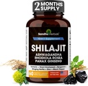 SANDHUHERBALS Shilajit Capsules for Men & Women | Pure Himalayan Blend with Ashwagandha | High Potency and Energy Supplement | 2 Months Supply | for Extra Power and Stamina | Combo with Sea Moss