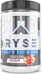 RYSE Loaded Pre Workout Powder - Pink Splash - Daily Pre-Workout for Men & Women with 390mg Caffeine, Beta Alanine, and Citrulline for Pump, Focus, and Energy - 30 Servings