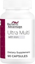 Bariatric Advantage Ultra Multivitamin with Iron - Ultra Multi with Iron - Capsule Format Multivitamin - Provides Full Complex of B Vitamins - with Vitamin C, Chromium & More - 90 Capsules