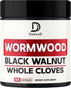 12in1 Wormwood Capsules Black Walnut Cloves, Ginger, Turmeric Curcumin & Black Pepper - Immune System - 60 Capsules