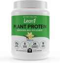 Lean1 Plant Based Protein Powder, Meal Replacement, Vanilla Flavor, Clean Protein, 15 Serving