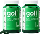 Goli SuperGreens Vitamin Gummy - 120 Count - Essential Vitamins and Minerals - Plant-Based, Vegan, Gluten-Free & Gelatin Free - Health from Within, Pack of 2