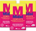 Midol Complete Menstrual Pain Relief Caplets with Acetaminophen for Period Cramps, and Menstrual Symptom Relief - 40 Count (Pack of 3) (Packaging May Vary)