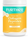 Further Food Vanilla Collagen Peptides Powder, Grass-Fed Pasture-Raised Hydrolyzed Type 1 & 3 Protein, Gut Health + Joint, Hair, Skin, Nails, Paleo Keto Sugar-Free 22.22 oz