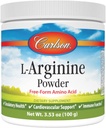 Carlson - L-Arginine Powder, Free-Form Amino Acid, Circulatory Health, 3.53 oz (100 g)