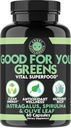 Angry Supplements Good for You Greens, Vital Green Super Food Blend for Immune Support Booster Formula, Infused with Spirulina, Astragalus Root, and Olive Leaf Root Extract (1-Bottle)