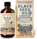 Black Seed Oil 8 oz - Cold Pressed Ethiopian Black Cumin Nigella Sativa, 3X Thymoquinone, 100% Pure & Organic Liquid in Glass Bottle - Supports Immune, Hair, and Skin Health