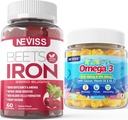 Iron Gummies 2 Pack + Kids Omega 3 Gummies 2 Pack