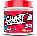 GHOST Gamer: Energy and Focus Support Formula - 40 Servings, Sonic Cherry Limeade - Nootropics & Natural Caffeine for Attention, Accuracy & Reaction Time - Vegan, Gluten-Free