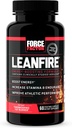 FORCE FACTOR LeanFire Pre Workout Energy Pills with Green Tea Extract and Caffeine to Increase Energy, Build Lean Muscle, Black, 60 Count (Pack of 1), Package May Vary