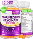 Magnesium Glycinate Gummies Supplement for Adults Women, Magnesium Gummies with L-Threonate, Ashwagandha, Vitamin B6- Sleep, Relaxation, Calm, Energy, Vegan, Sugar Free, 60 Count