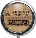 Pill Box Case Pillbox Holder Trinket Stash Box Arsenic Vintage Style Medicine Vitamin Pill Organizer Case (Arsenig Poison)
