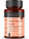 pureclinica Fermented CoQ10 300mg x 90 Tablets. Non GMO, USP Grade. with Added Vitamin C and Black Pepper Extract for Absorption.
