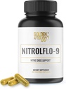 Golden After 50 NitrolFlo-9 - Nature-Powered Nitric Oxide Supplement with Pomegranate Extract, Grape Seed, and S7® - Supports Nutrient Circulation and Optimal Energy - 60 Capsules