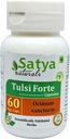 Tulsi Forte Capsules 500 mg. 60 Veg. Capsule | Basil (Ocimum Sanctum) Extract Capsules for Men and Women | Ayurvedic Herbal Supplement/Remedies | 10:1 Forte (1 Bottle of 60 Capsules)