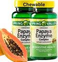 Spring Valley Papaya Enzyme Chewable - 360 Vegan Tablets, Bromelain New Formula Digestive Aid