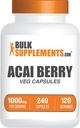 BulkSupplements.com Acai Berry Capsules - Acai Bery Supplement, for Immune Support, Acai Berry Extract 1000mg - Gluten Free, 2 Capsules per Serving, 240 Count (Pack of 1)