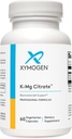 XYMOGEN K-Mg Citrate - Potassium & Magnesium Citrate Supplement - Promote Kidney Support and Healthy Cell Function - Electrolytes Supplement (60 Capsules)