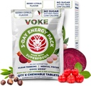 Voke Energy Tablets - Rapid Focus Superfood Chewable Tablets, Pocket Portable, Resealable Packaging, Vitamin C, Supports Focus Memory Concentration Clear Thinking and Good Mood. 60 Count (Pack of 10)