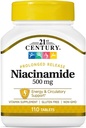 21st Century Niacinamide 500 mg Tablets Prolonged Release - 110 ct, Pack of 2
