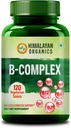 Himalayan Organics Vitamin B Complex with 100% RDA B1, B2, B3, B5, B6, B9 & B12 | 120 Veg Tablets