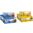 Quest Nutrition Blueberry Muffin (12 Count) and Lemon Cake (12 Count) Protein Bars Bundle, High Protein, Gluten Free