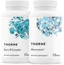 THORNE - Basic B Complex (60 Capsules) & Memoractiv (60 Capsules) Bundle - Supports Brain Health, Cellular Energy Production & Focus - Gluten Free, Dairy Free