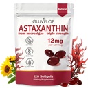 Astaxanthin 12mg, Premium Astaxanthin Antioxidant Supplements, Supports Eye, Skin, Immune, Internal Circulation, Fresh Microalgae Source, Triple Strength, Non-GMO, 4 Month Supply, 120 Softgels
